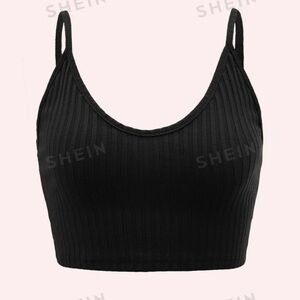 SHEIN Rib Knit Crop Top